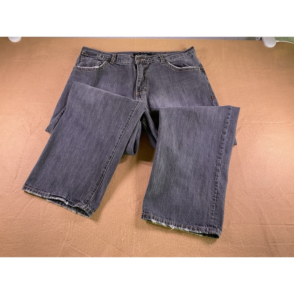VTG-Calvin Klein Y2K Straight Leg Black Washed Men's Jeans SZ 38x32 Wide Leg